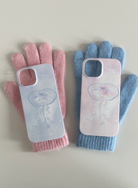 [清仓特价] No!why shop·歪店原创手机壳水母“jellyfish”双层imd全包大孔光面壳适用于iPhone15