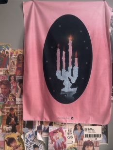 福利款 夜·烛台 卧室装 饰布 歪店原创手绘挂布背景布