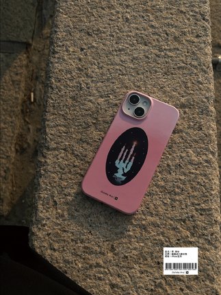 [售罄不补] No!why shop·歪店原创手机壳“夜·烛台”韩国进口菲林壳光面大孔半包硬壳适用于苹果15pro