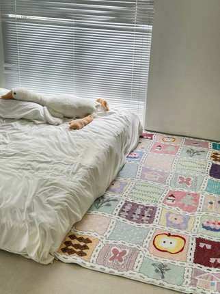 No!why shop·歪店原创“Fun”加厚仿羊绒地毯卧室床边毯地垫