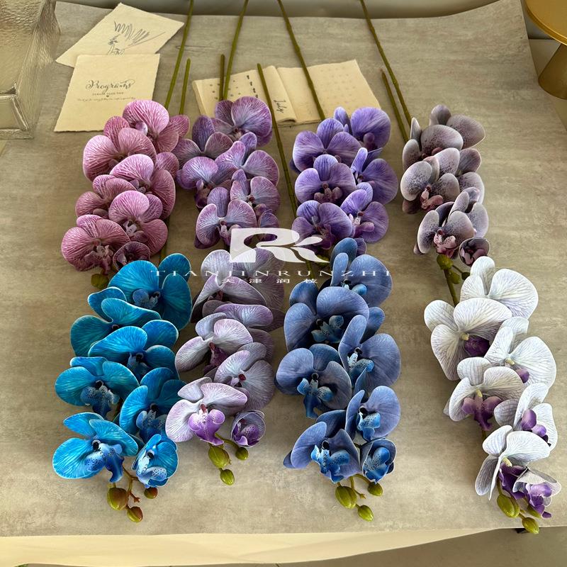 婚庆蝴蝶引兰3D打印7手感蝴蝶兰婚礼酒仿店背景AL-1020插花路头装