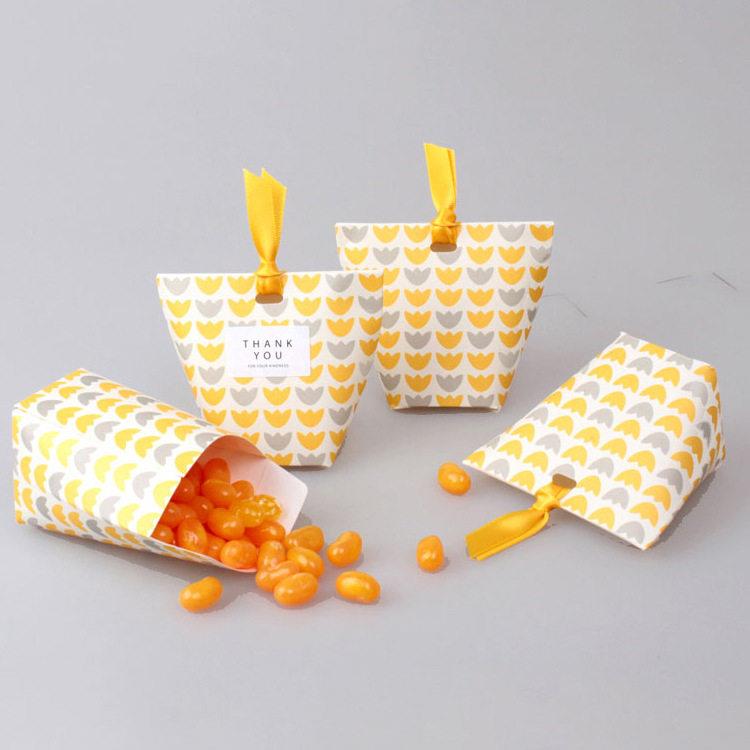 韩式精可爱礼品袜带丝巾品盒刷现HB2货彩色水滴印领糖果色折叠包