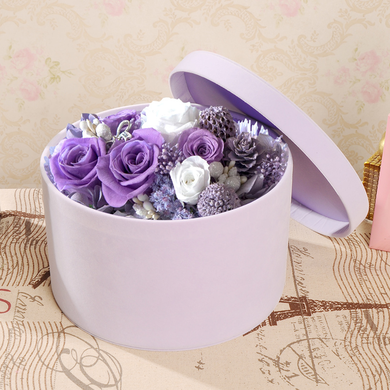 圆形永生花女神节伴手礼盒