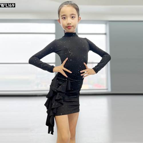 拉丁舞服秋冬新款儿童演出服