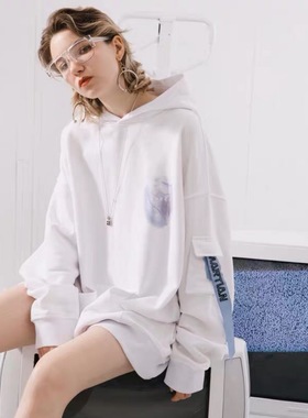 TRSE 心脏外星人飘带卫衣情侣男女国潮嘻哈帽衫AROUSAL