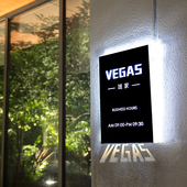 创意招牌镂空灯箱广告牌挂墙式 led背光投影定做户外门头发光字