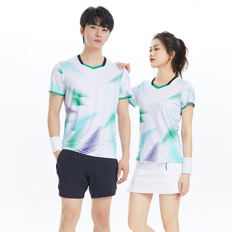 羽毛球服网乒排球衣情侣套装速干透气运动比赛女上衣团购定制T恤