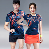 运动T恤情侣网球跑步速干上衣团购定制比赛 短袖 羽毛球服女装 套装