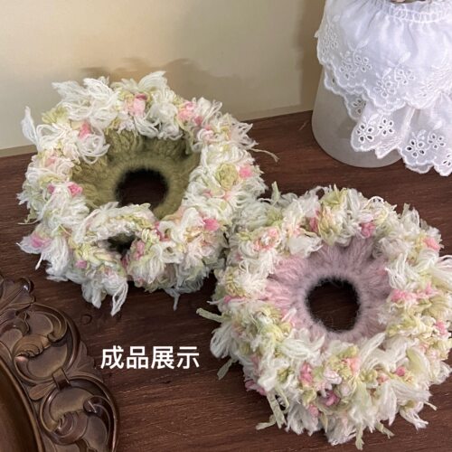 Dengd桃枝春梨手混线钩针编织
