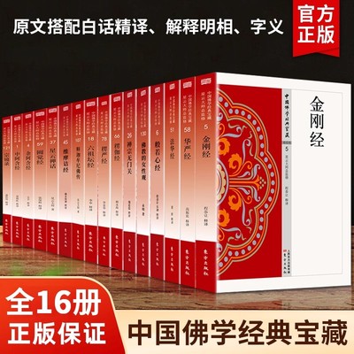 【正版】般若心经中国佛学经典宝藏全套16册星云大师入门级佛学书籍永嘉证道歌长阿含经大智度论华严经安般守意经肇论纲要中论