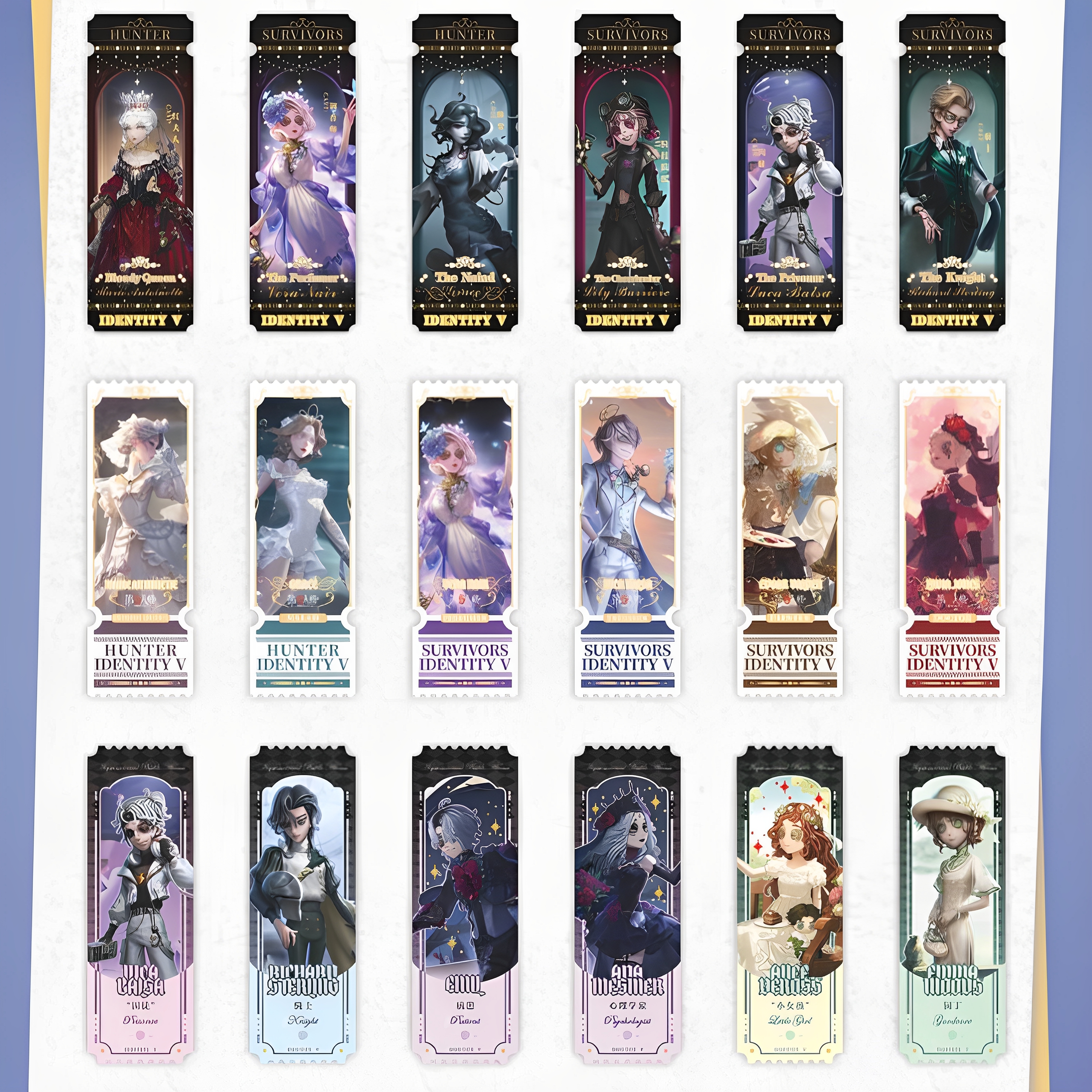 新款烫金镭射票根柯南第五人格时光代理人初音花子君二次元谷子