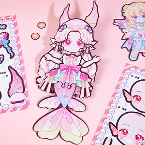 语闲手工礼盒 贝拉DIY可动换装纸偶系列可爱少女心儿童玩具安静书