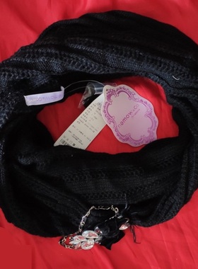 拿美南梦寇2011秋冬专柜黑色镂空针织围巾 coa1c255