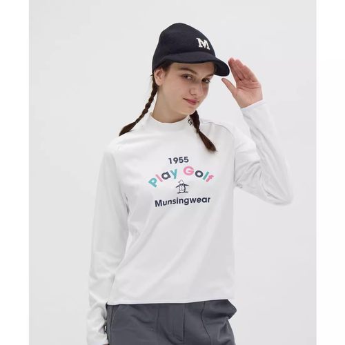 MUNSINGWEAR万星威日本高尔女装25秋季半高领长袖T恤女MG5FLS82L