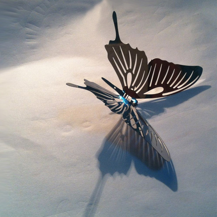 金属长尾蝴蝶墙面背景装饰双光镜不锈钢仿真蝴蝶背景墙贴装饰品,家居饰品,软装墙贴,淘宝优惠券,粉丝福利购,淘宝优惠卷