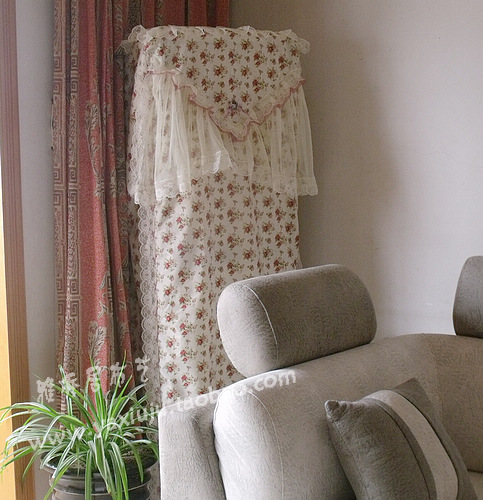 《皇冠信誉》包邮/田园风格布艺柜机空调罩/立式空调套/防尘罩