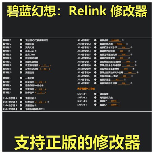 非游戏 支持正版 《碧蓝幻想：Relink》修改器 可包更新