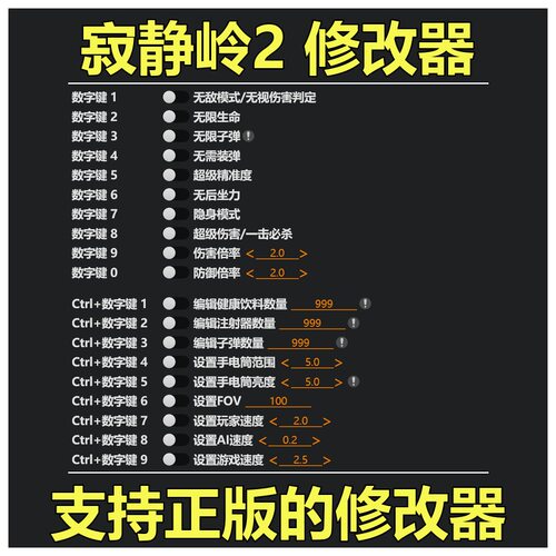 非游戏 支持正版 《寂静岭2》Silent Hill 2 修改器 可包更新