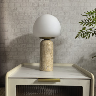 后现代高级感大理石轻奢台灯设计师客厅卧室艺术北欧酒店氛围灯