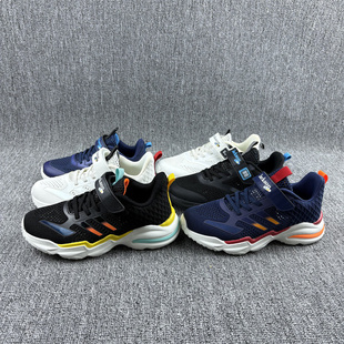 轻便舒适软底百搭中大童跑步鞋 外贸男童夏季 飞织单网透气运动鞋