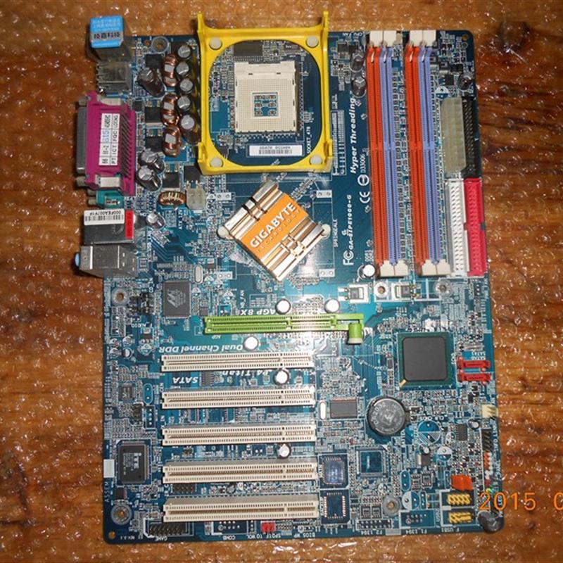 技嘉865PE主板GA-8IPE1000-G主板4条内存槽5个PCI槽成色新很稳定