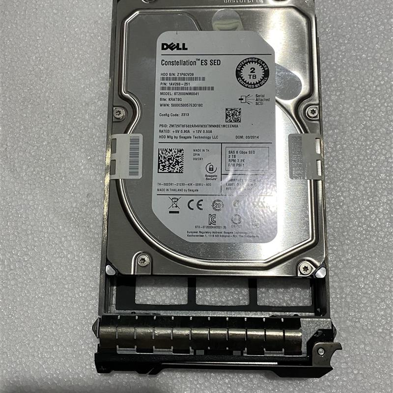 2TB戴尔SAS服务器2t硬盘3.5寸ST2000NM0023希捷ST2000NM0001 128M