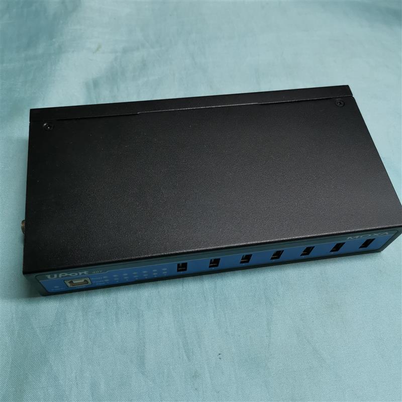 89成新摩莎MOXA UPort 407 7口工业级USB hub配电源可开电子普票