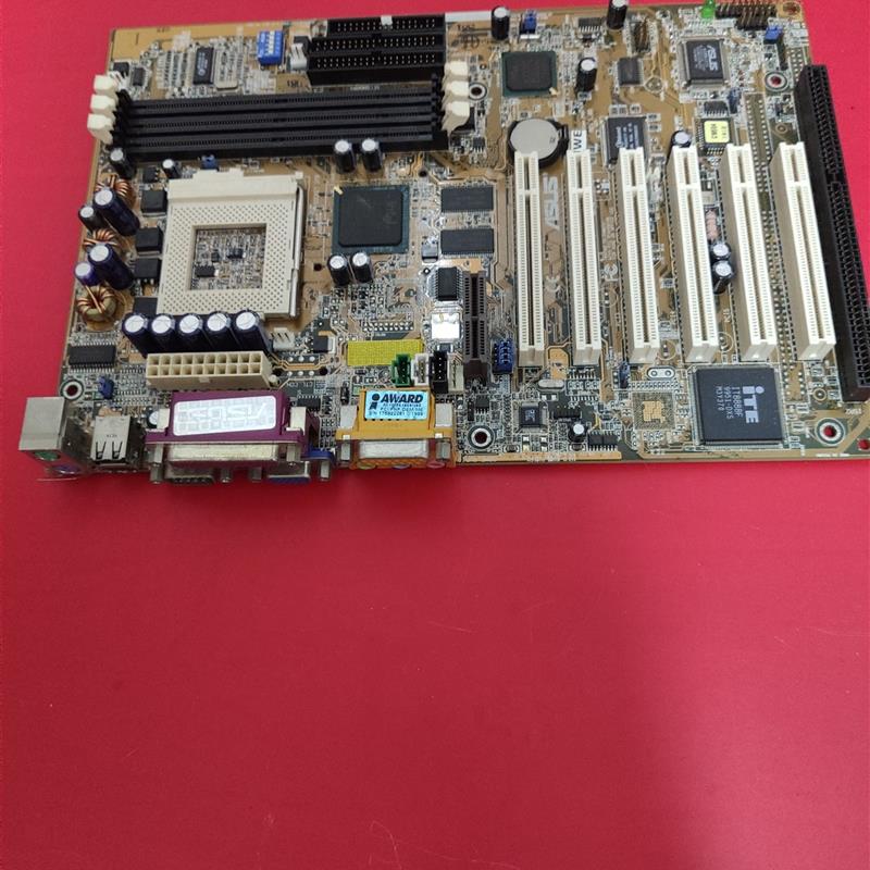 华硕 CUWE 主板 带ISA插槽 因特尔810主板带6条PCI槽370 SD内存