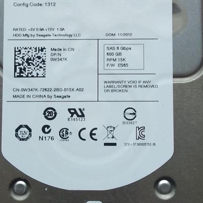 /600G 3.5寸 15K.7 6GB SAS硬盘0W347K ST3600057SS