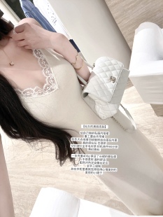 POET 私服仙女裙 手工蕾丝缝制 12针精纺羊毛吊带连衣裙垂 WONG