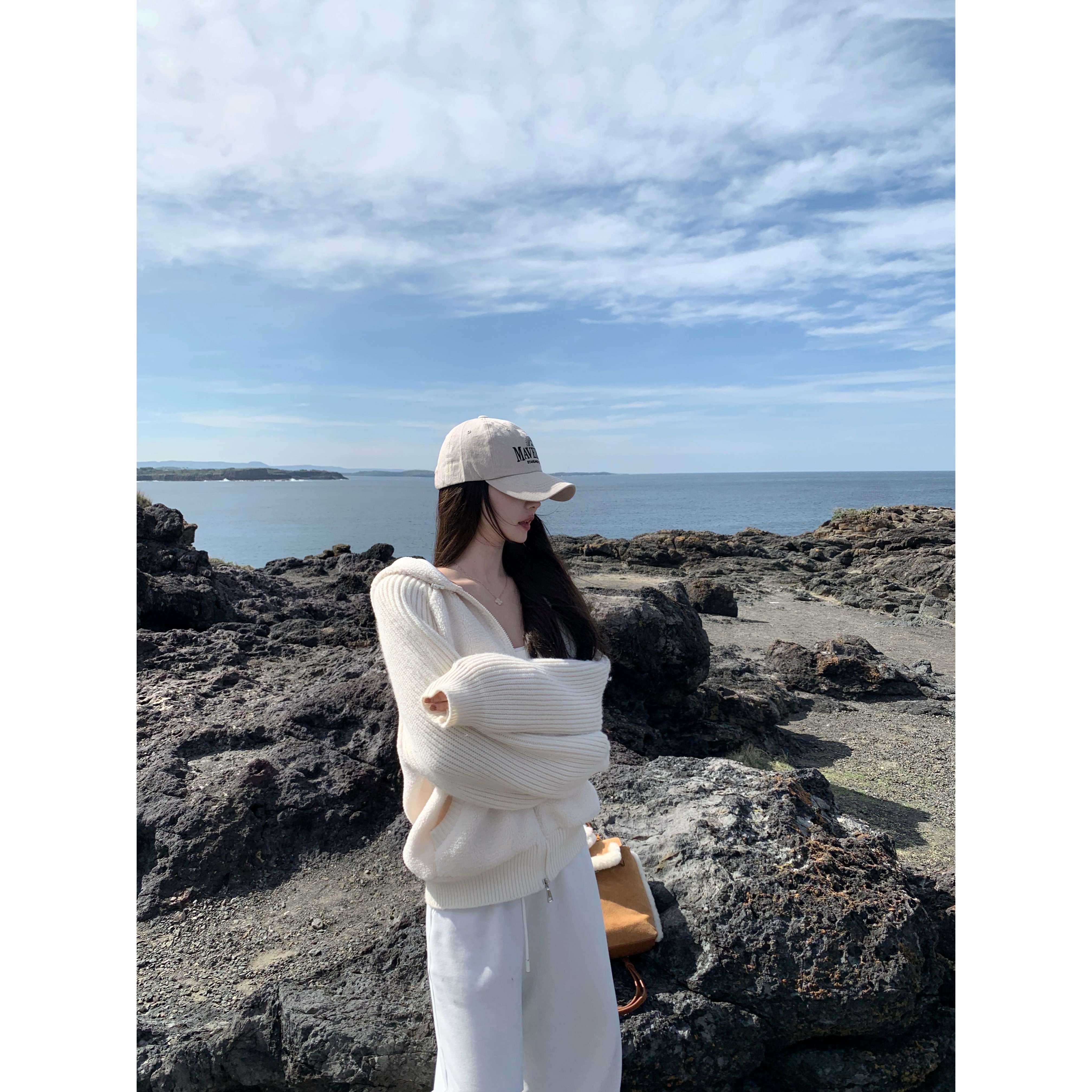 POET WONG【蒙蒙泰迪绒】拼接含羊毛针织 万能保暖加厚外套冬