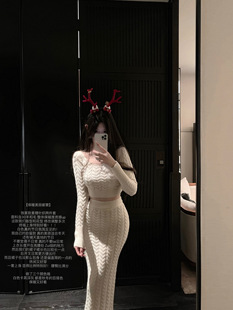 麦穗针织套装 原创30羊毛 毛衣半裙套装 九折叠加满减