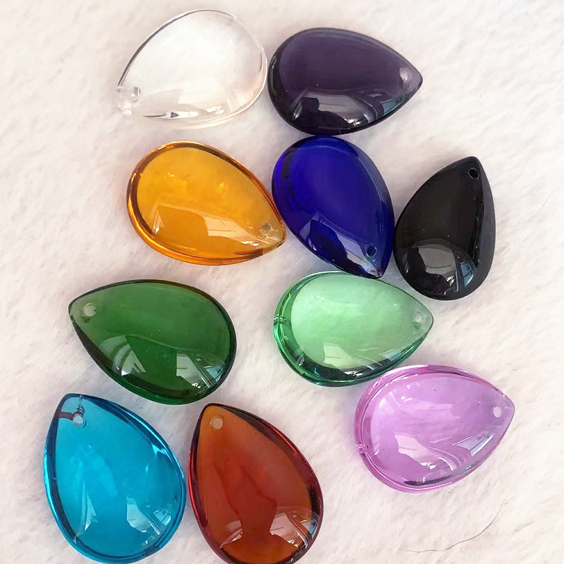 人造水晶 绿水晶珠帘滴水 28天使泪水滴 水晶刻字玻璃吊坠