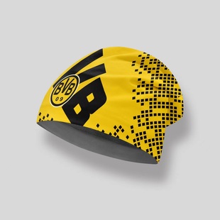 足球训练帽子防寒保暖冬季运动抓绒头套踢球欧冠多特蒙德队周边