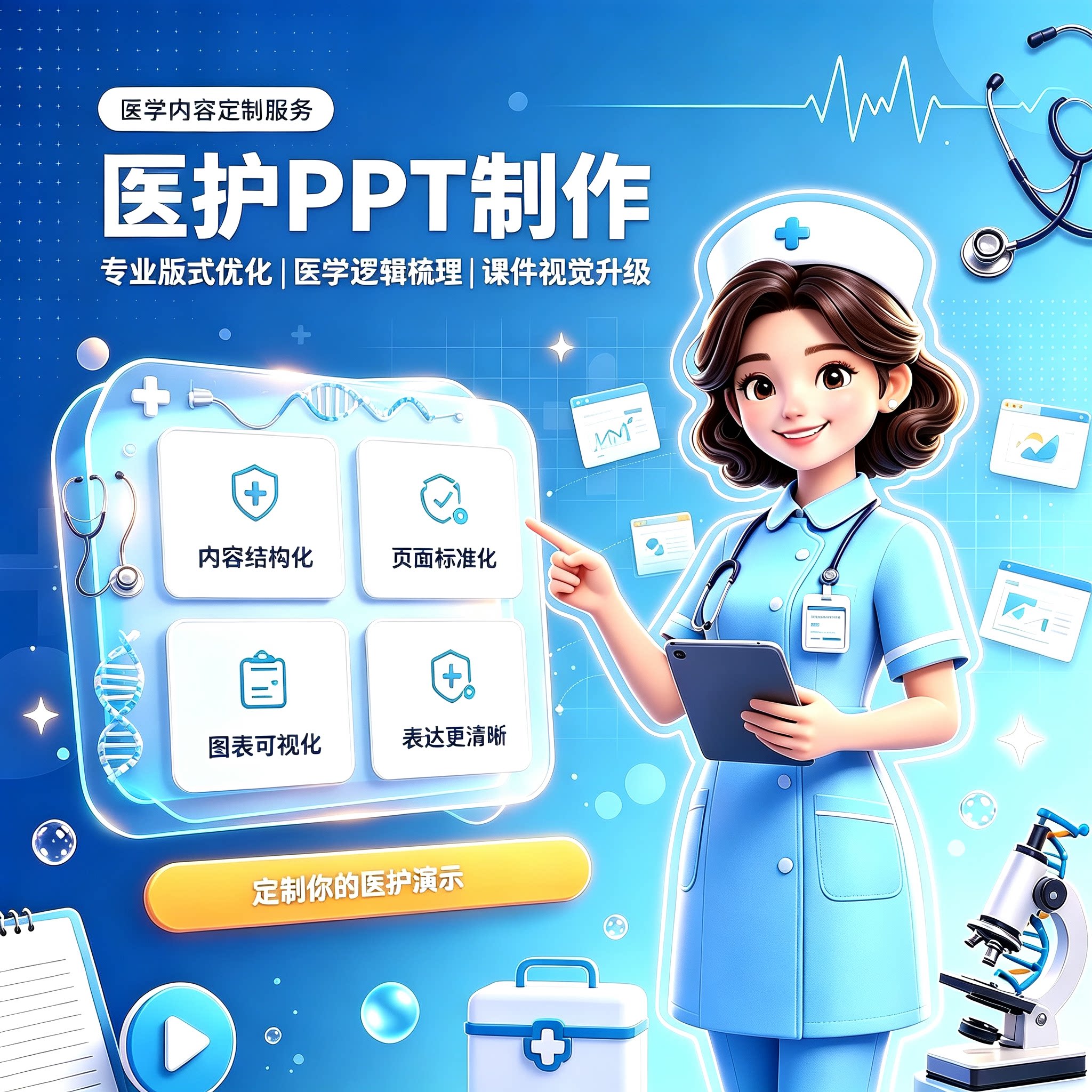 医学ppt代制作品管圈护理质量改善项目查案PDCA护士进修报告图片