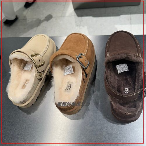 韩国代购UGG女士轻便一脚蹬半拖鞋休闲克罗格鞋毛毛鞋1180251