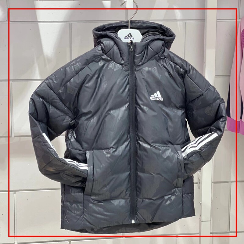 韩国代购Adidas阿迪达斯儿童男女童装鹅绒保暖羽绒服外套HM5243
