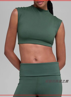 韩国代购ALO Softsculpt Capped Out 修身短款运动上衣喇叭裤套装