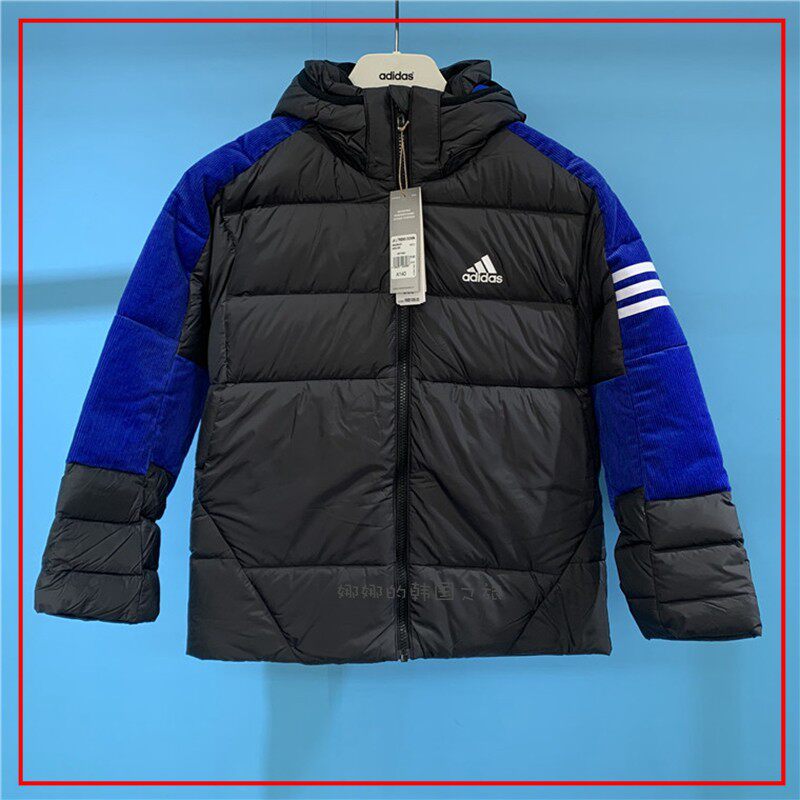 韩国代购Adidas阿迪达斯儿童男女童装鹅绒保暖羽绒服外套HB4074