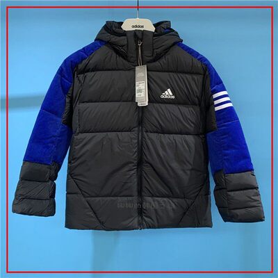 韩国代购Adidas阿迪达斯儿童男女童装鹅绒保暖羽绒服外套HB4074
