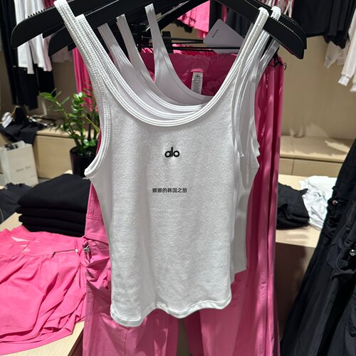 韩国代购ALO Ribbed Prosper Tank罗纹弹性莫代尔基础运动背心女