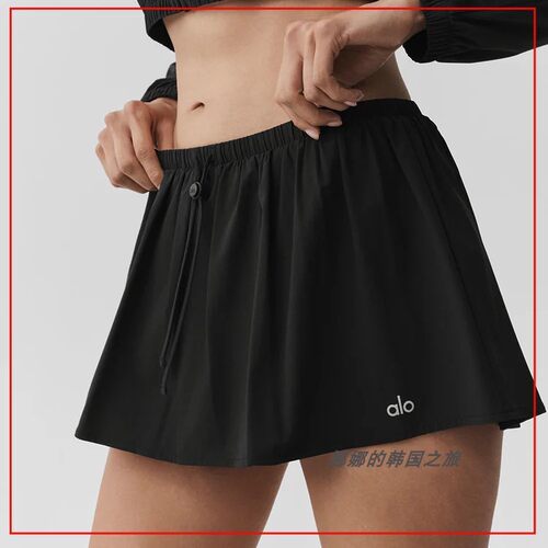 韩国代购Alo Breezy Tennis Skirt网球低腰轻盈运动裙打底裤口袋