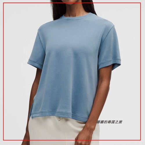 韩国代购lululemon露露乐蒙Drapey Softstreme女宽松款T恤LW3LFNS