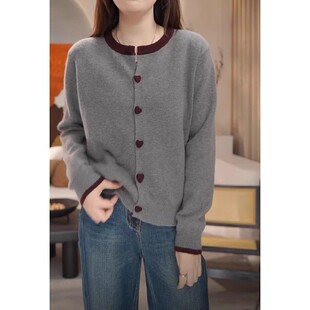 针织衫 胖mm洋气减龄长袖 秋季 新款 上衣 大码 高级感遮肉显瘦开衫 女装