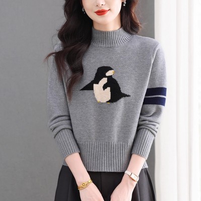 半高领毛衣女冬季新款针织打底衫