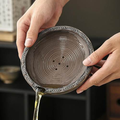 粗陶老岩泥日式复古茶托