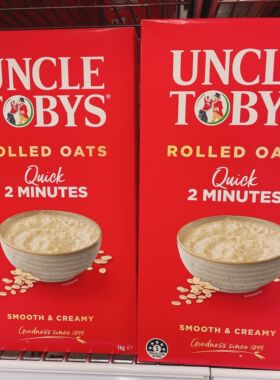 澳洲代购直邮Uncle Tobys 托比斯叔原味健康燕麦片2分钟快煮粥1kg