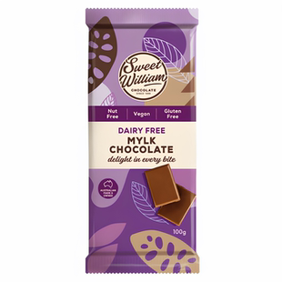 Sweet 直邮健康无麸无鸡蛋坚果牛奶素食巧克力50g William澳洲代购