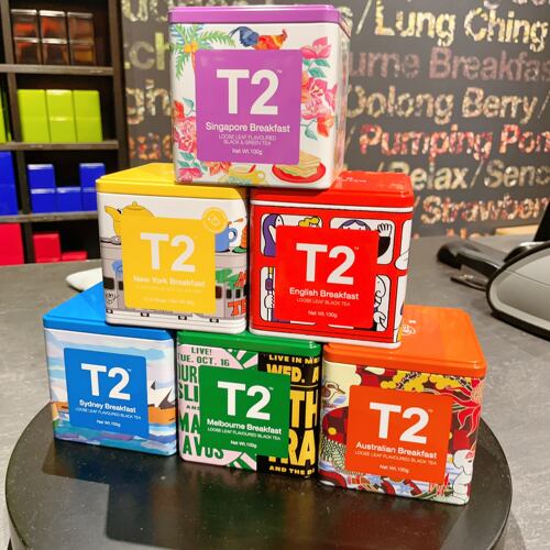 T2法式伯爵经典锡罐茶包礼盒