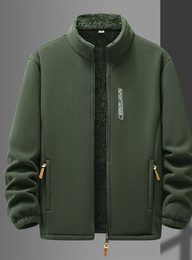 Men Fleece Outwear ThickenOutdoor Jacket Windproof Coldproof
